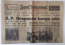 Yeni İstanbul Gazetesi 30 Mayıs 1962 - İstanbulun 509. Fetih Yıldönümü Kutlandı GZ11805 - 1