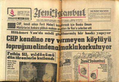 Yeni İstanbul Gazetesi 30 Mayıs 1964 - Hükümet Vanda Misli Görülmemiş Bir Baskı Yapıyor GZ93163 - 1