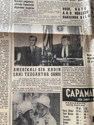 Yeni İstanbul Gazetesi 30 Nisan 1962 - Amerikalı Bir Kadın Şahı Tezgahtar Sandı - Rıza Pehlevi Ve Kennedy GZ148889 - 2
