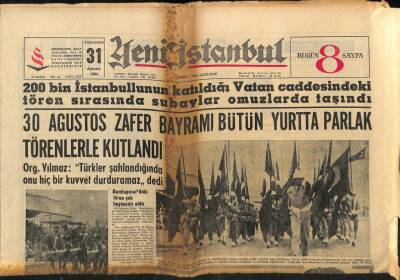 Yeni İstanbul Gazetesi 31 Ağustos 1964 - Makarios Ve Nasır Kıbrıs İçin Anlaştı GZ84139 - 1