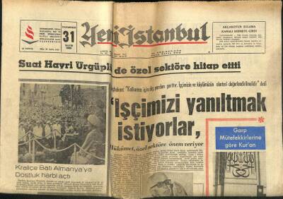 Yeni İstanbul Gazetesi 31 Mayıs 1965 - Adalet Bakanı , Ürgüplüye Bugün Bir Rapor Verecek GZ102950 - 1