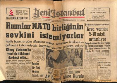 Yeni İstanbul Gazetesi 31 Ocak 1964 - Rumlar Nato Birliğinin Sevkini İstemiyorlar GZ57092 - 1