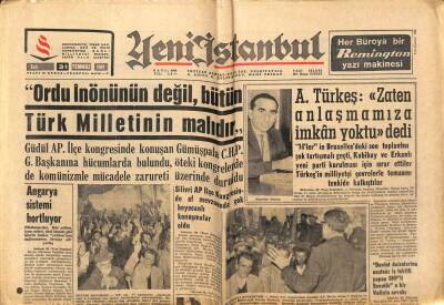Yeni İstanbul Gazetesi 31 Temmuz 1962 - Alparslan Türkeş,Anlaşmamıza İmkan Yoktu GZ66280 - 1