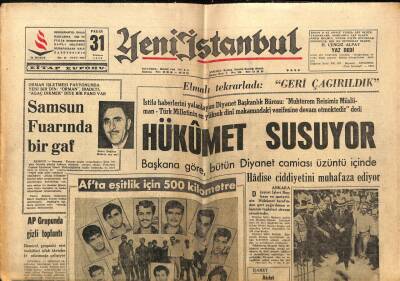 Yeni İstanbul Gazetesi 31 Temmuz 1966 - Tural Ve Kumandanlar Dün İzmire Gitti - Samsun Fuarında Bir Gaf GZ93194 - 1