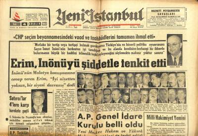 Yeni İstanbul Gazetesi 4 Aralık 1962 - Kıbrıs Türkleri Anlaşmaların Harfiyen Tatbikini Arzu Ediyor GZ102857 - 1