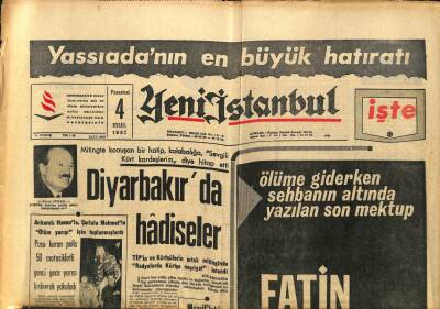 Yeni İstanbul Gazetesi 4 Eylül 1967 - Sophia Loren Çocuk Sahibi Olmak İçin Ameliyat Geçirecek GZ93072 - 1