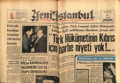 Yeni İstanbul Gazetesi 4 Kasım - Masonun İlk Günü 3 Seyehat GZ76750 - 1