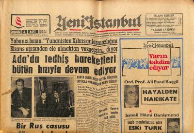 Yeni İstanbul Gazetesi 4 Mart 1964 - Ege Denizinde Türk- Amerikan Ortak Deniz Tatbikatı Yapılacak GZ84171 - 1