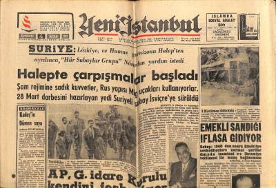 Yeni İstanbul Gazetesi 4 Nisan 1962 - Halepte Çarpışmalar Başladı GZ57199 - 1