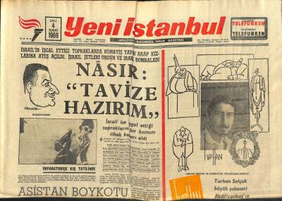 Yeni İstanbul Gazetesi 4 Şubat 1969 - Korku Filmlerinin Ünlü Artisti Boris Karlof Öldü - Farah Pehlevi Kış Tatilinde GZ120911 - 1