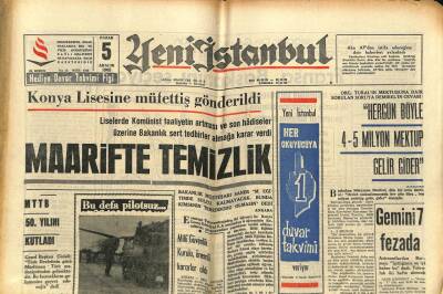Yeni İstanbul Gazetesi 5 Aralık 1965 - M. Ertuğrulun Tiyatrodaki Saltanatı Sona Eriyor GZ102883 - 1