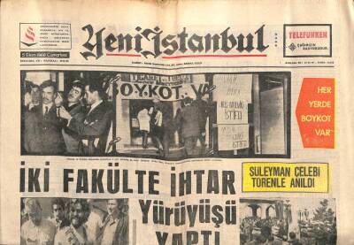Yeni İstanbul Gazetesi 5 Ekim 1968 - Cerrahpaşa Tıpta Öğrenciler Yönetime Katılacak GZ102920 - 1