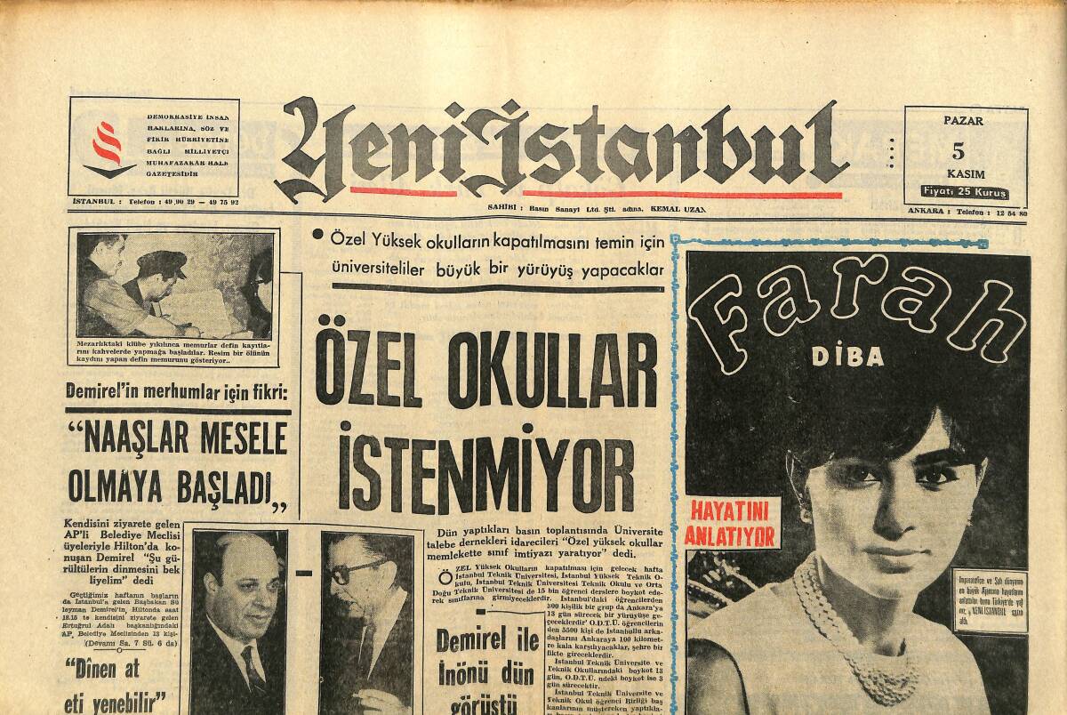 Yeni İstanbul Gazetesi 5 Kasım 1967 - Masonlar İhanet Ve Cinayeti Bile Saklıyorlar, Masonların Listesi GZ152837 - 1