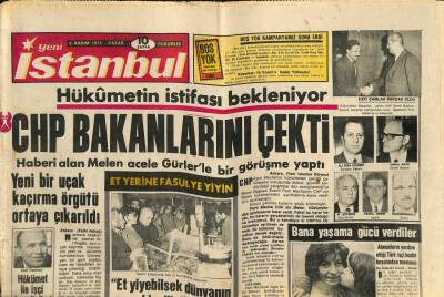 Yeni İstanbul Gazetesi 5 Kasım 1972 - Yeni Bir Uçak Kaçırma Örgütü Ortaya Çıkarıldı GZ113863 - 1