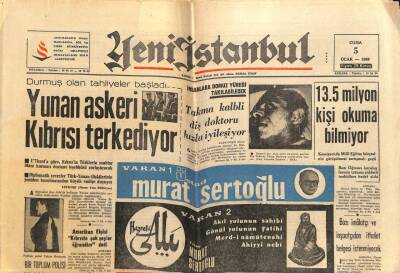 Yeni İstanbul Gazetesi 5 Ocak 1968 -Afyonda Yangın Büyük Hasar Yaptı GZ57261 - 1