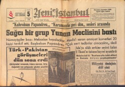 Yeni İstanbul Gazetesi 5 Temmuz 1964 - Türk-Pakistan Görüşmeleri Dün Sona Erdi - Azılı Şaki Koçero Soygunda Öldürüldü GZ158768 - Gökçekoleksiyon