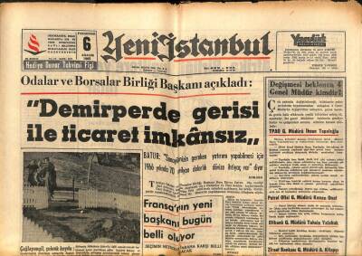 Yeni İstanbul Gazetesi 6 Aralık 1965 - Fransanın Yeni Başkanı Bugün Belli Oluyor GZ102809 - 1