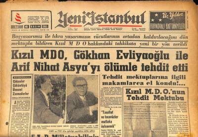 Yeni İstanbul Gazetesi 6 Kasım 1962 - Kızıl MDOnun Tehdit Mektubu GZ86878 - 1