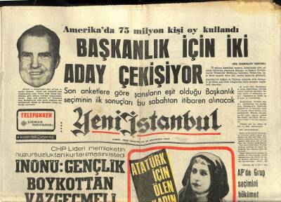Yeni İstanbul Gazetesi 6 Kasım 1968 - Deniz Harp Okulu Subay Taburu Ataya Bağlılık Andı İçti GZ102951 - 1