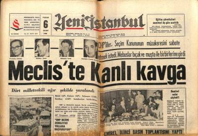 Yeni İstanbul Gazetesi 6 Mart 1966 - Kütahyanın En Büyük Çini Fabrikası Yandı GZ84183 - 1