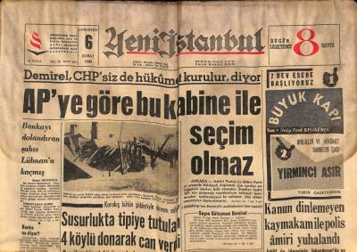 Yeni İstanbul Gazetesi 6 Şubat 1965 - Gazeteci Osman Tuğrul Vefat Etti GZ84629 - 1
