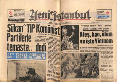 Yeni İstanbul Gazetesi 6 Şubat 1968 - Brigitte Petey, Türkiye İş Bankası Reklamı, Neşet Eren Ve Grubu GZ84239 - 1