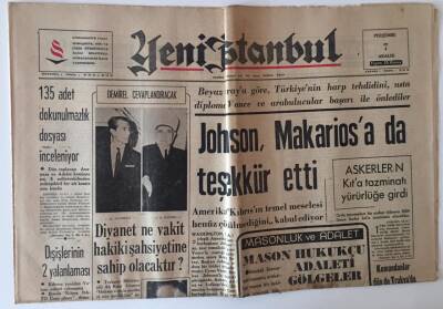 Yeni İstanbul Gazetesi 7 Aralık 1967 - Amerika Kıbrısın Temel Meselesi Henüz Çözülemediğini Kabul Ediyor GZ11891 - 2