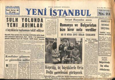 Yeni İstanbul Gazetesi 7 Kasım 1951 - Köprülü,Üç Büyüklerle Orta Doğu Meselesini Görüşecek GZ105074 - 1
