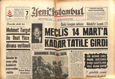 Yeni İstanbul Gazetesi 7 Mart 1966 - Yanan Kadıköy Vapuru Haliçe Getirildi GZ84182 - 1