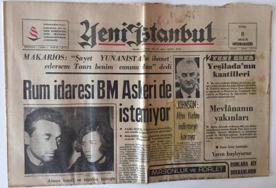 Yeni İstanbul Gazetesi 8 Aralık 1967 - Rus İdaresi BM Askeri de İstemiyor GZ11892 - 1