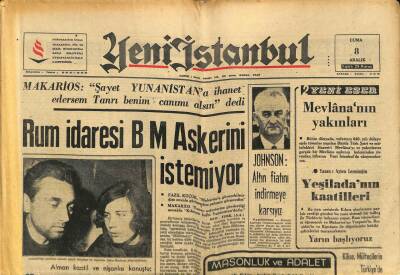 Yeni İstanbul Gazetesi 8 Aralık 1967 - Salyangoz Uğruna 15 Bin Lirasını Dolandırdılar - Deliren Bir Polis 6 Kişiyi Öldürdü GZ84684 - 1