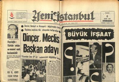 Yeni İstanbul Gazetesi 8 Ekim 1967 - Her Yıl , Kıbrıs Kadar Toprak Kaybediyoruz - Dinçer , Meclis Başkan Adayı GZ93143 - 1