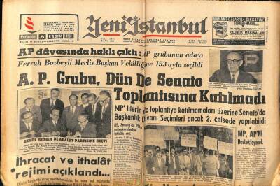Yeni İstanbul Gazetesi 8 Kasım 1962 -Amerikan Seçimlerinde Kennedynin Zaferi GZ57249 - 1