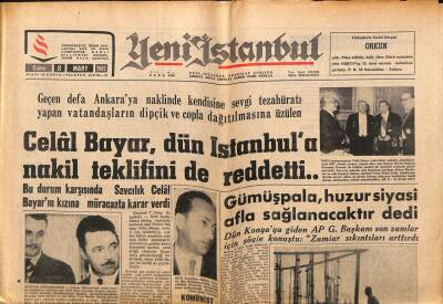 Yeni İstanbul Gazetesi 8 Mart 1963 - Devlet Hastahanelerinde Çalışan Doktor Muayenehane Açamıyacak GZ84625 - 1