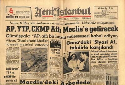 Yeni İstanbul Gazetesi 8 Mayıs 1962 - Ganadaki Siyasi Af Takdirle Karşılandı, Ayla Özakar, Jayne Mansfield GZ84257 - 1