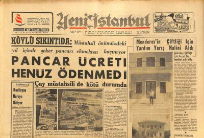 Yeni İstanbul Gazetesi 8 Ocak 1962 - Menderesin Çiftliği İçin Yardım Yarış Halini Aldı GZ93118 - 1