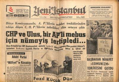 Yeni İstanbul Gazetesi 8 Ocak 1963-Fazıl Küçük Dün Ankaraya Geldi GZ57218 - 1