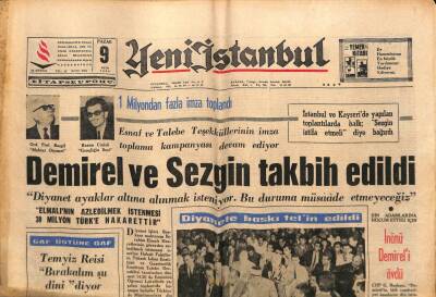 Yeni İstanbul Gazetesi 9 Ekim 1966 - İnönü Demirel`i Övdü GZ57191 - 1