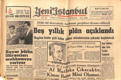 Yeni İstanbul Gazetesi 9 Eylül 1962 - Iğdırda Deprem Yüzünden Halk Yolda Yatıyor, Yapı Ve Kredi Bankasının 19.Yılı GZ84233 - 1