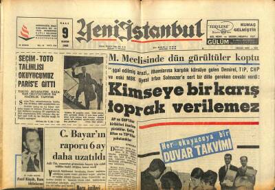 Yeni İstanbul Gazetesi 9 Kasım 1965 - İkeya-Seki Kuyruklu Yıldızı Üç Parça Oldu GZ102835 - 1