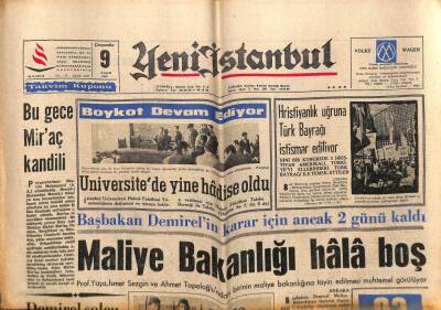 Yeni İstanbul Gazetesi 9 Kasım 1966 - Su Baskınları İtalya`da Felaket Haline Geldi GZ57105 - 1