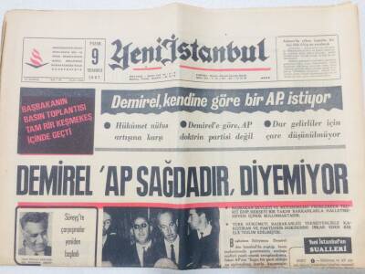 Yeni İstanbul Gazetesi 9 Temmuz 1967 - Demirel AP Sağdadır Diyemiyor GZ53234 - 1