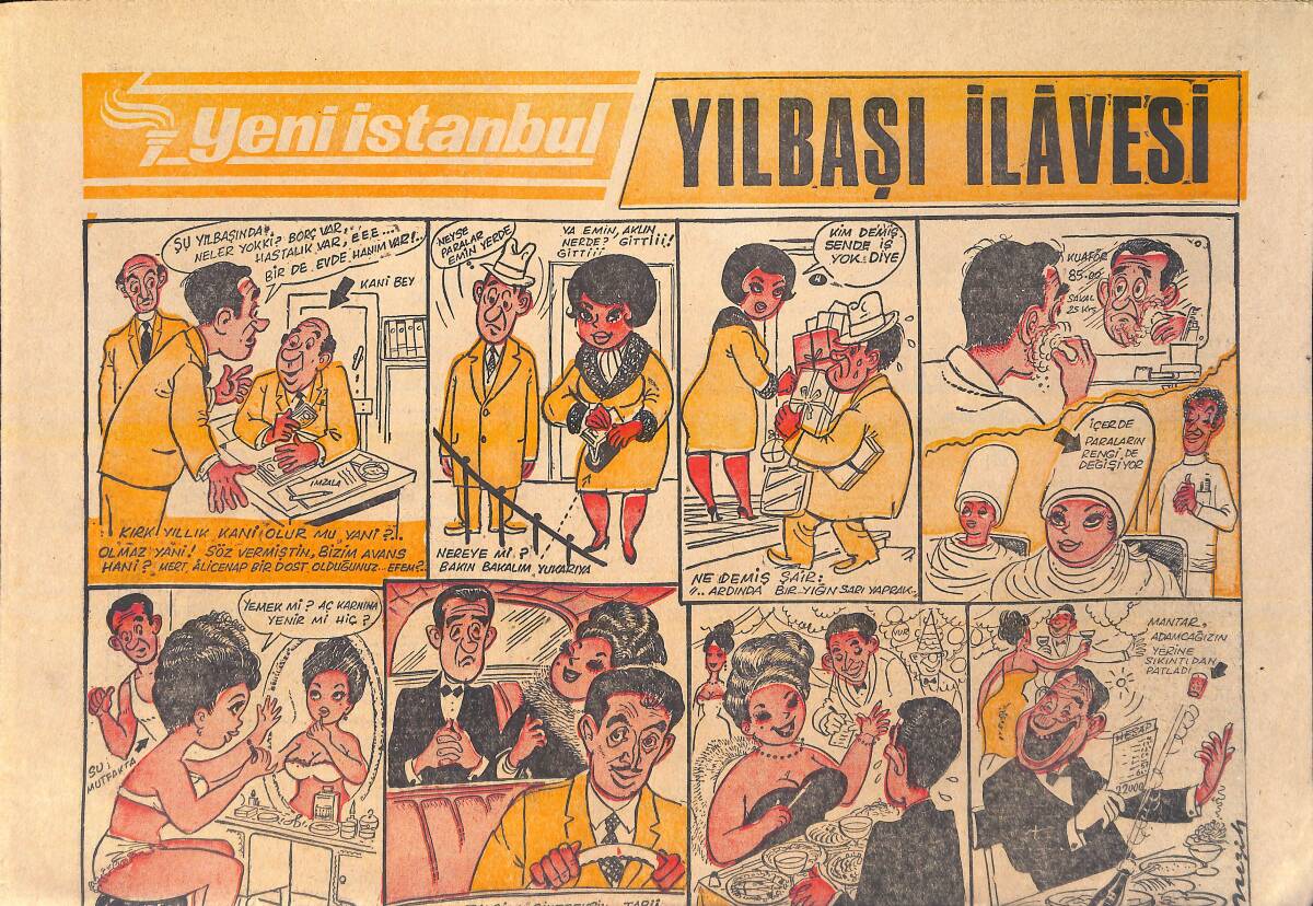 Yeni İstanbul Yılbaşı İlavesi Gazetesi 1969 - Zeki Müren Maksim Afiş - Yılın Dev Cinayeti, Karga Halil Şişli Güzelini Kesti GZ156528 - 1