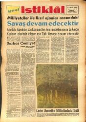 Yeni İstiklal Gazetesi 17 Nisan 1963 - Milliyetçiler İle Kızıl Ajanlar Arasındaki Savaş Devam Edecektir GZ100986 - 1