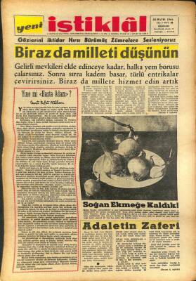 Yeni İstiklal Gazetesi 22 Mayıs 1963 - Gözlerini İktidar Hırsı Bürümüş Zümrelere Sesleniyoruz GZ100984 - 2
