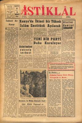Yeni İstiklâl Gazetesi 15 Mart 1961 - Asrımızın En Mühim Arkeolojik Keşfi Luti Gölü Yazmaları GZ115497 - 1