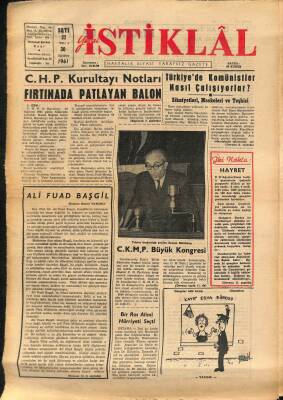 Yeni İstiklâl Gazetesi 30 Ağustos 1961 - Türkiyede Komünistler Nasıl Çalışıyorlar ? GZ115482 - 1