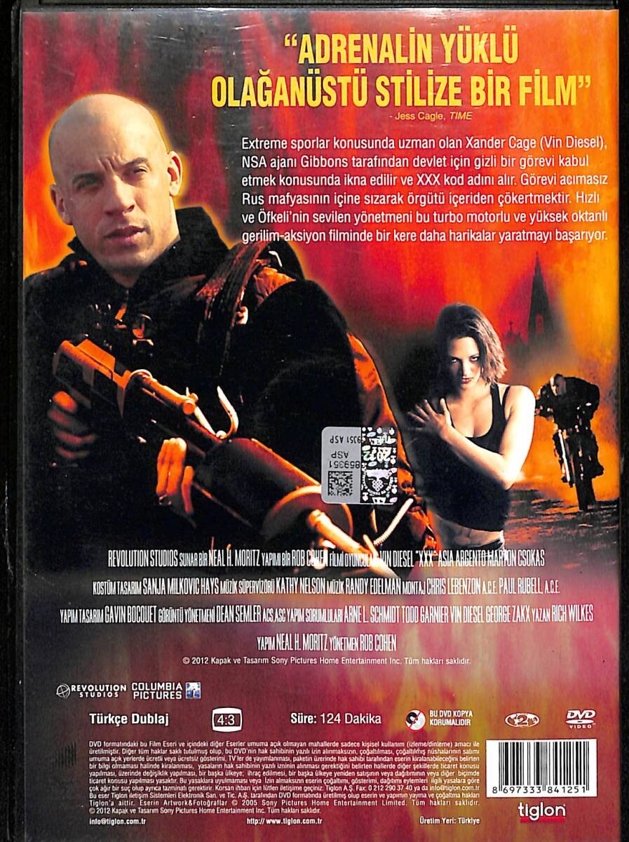 Yeni Nesil Ajan (xXx) – Orijinal DVD (İkinci El) * Vin Diesel, Asia Argento, Samuel L. Jackson, Marton Csokas – 2002 * DVD3008 - 2