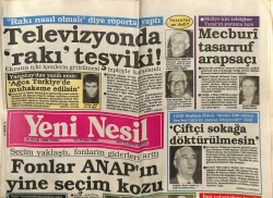 Yeni Nesil Gazetesi 13 Ocak 1989 - Fonlar ANAPın Yine Seçim Kozu GZ62912 - 2