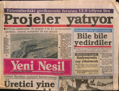 Yeni Nesil Gazetesi 18 Ağustos 1988 - Demirel TÜSİAD Ve İSOyu Ziyaret Etti GZ87394 - 1